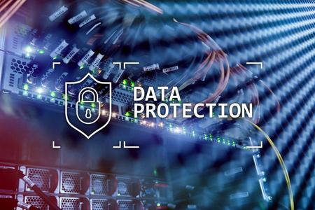 网络安全防御数据保护, 网络安全, 信息隐私.互联网和技术概念.